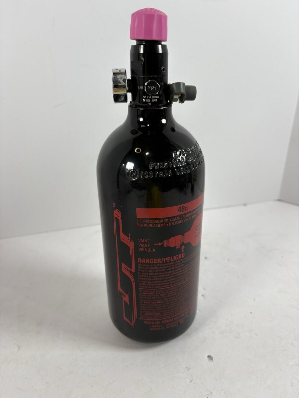 JT 48ci 3000 PSI Aluminum HPA Paintball Tank Regulator Hydro 09/2021